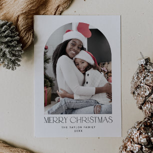 CHARLIE Black Arch Julafton Photo Roligt God jul Julkort