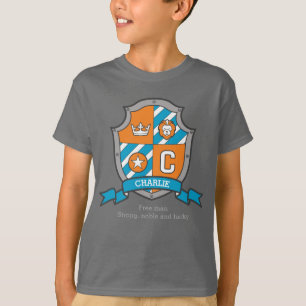 Charlie boys C namn och vapensköld sköld Tee Shirt