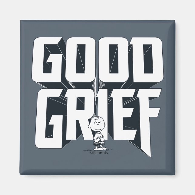 Charlie Brown "Bra Grief" Sten Band Tee Graphic Magnet (Framsidan)