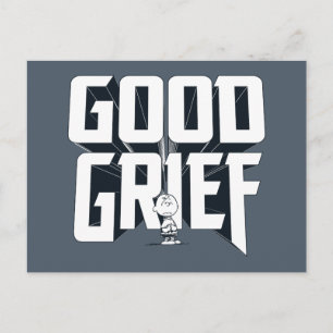 Charlie Brown "Bra Grief" Sten Band Tee Graphic Vykort