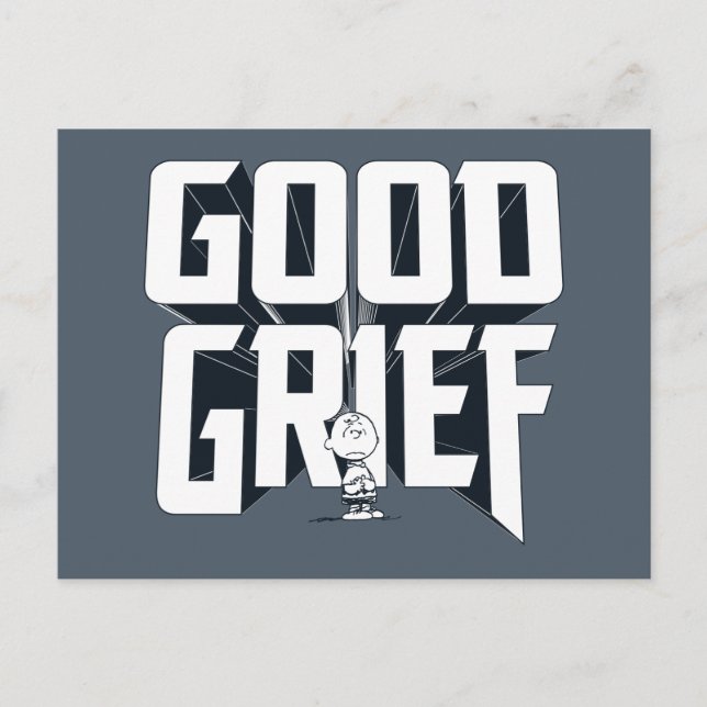 Charlie Brown "Bra Grief" Sten Band Tee Graphic Vykort (Framsida)