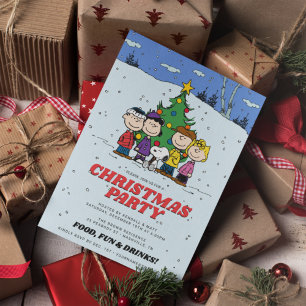Charlie Brown och Friends jul Party Inbjudningar