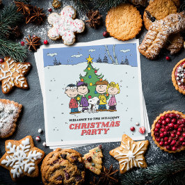 Charlie Brown och Friends jul Party Pappersservett