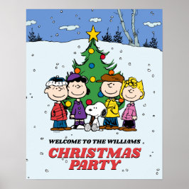 Charlie Brown och Friends jul Party Poster