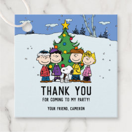 Charlie Brown och Friends Winter Birthday Gåvor Etiketter