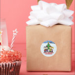 Charlie Brown och Friends Winter Birthday Runt Klistermärke<br><div class="desc">Lägg den här söta peanuts-klistermärket på din födelsedagspresent.</div>