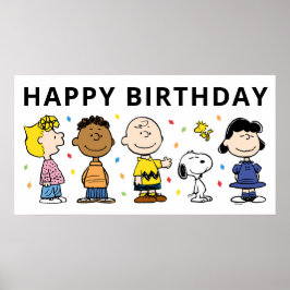 Charlie Brown och Gang Confetti Birthday Poster