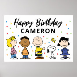 Charlie Brown och Gang Confetti Birthday Poster