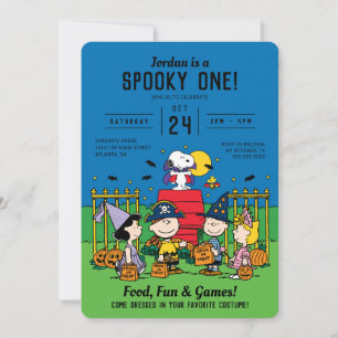 Charlie Brown och Gang Halloween 1:a födelsedagen Inbjudningar