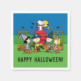 Charlie Brown och Gang Halloween fest Pappersservett