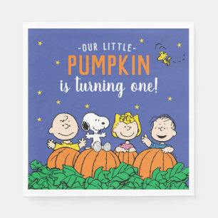 Charlie Brown och Gang Pumpkin 1:a födelsedagen Pappersservett