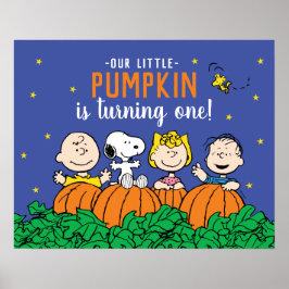 Charlie Brown och Gang Pumpkin 1:a födelsedagen Poster