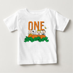 Charlie Brown och Gang Pumpkin 1:a födelsedagen T Shirt