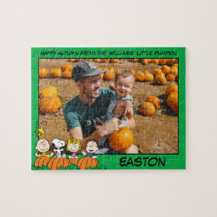 Charlie Brown och Gang Pumpkin Anpassningsbar Phot Pussel