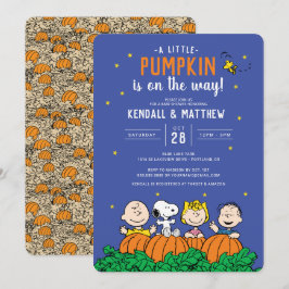 Charlie Brown och Gang Pumpkin Baby Shower Inbjudningar