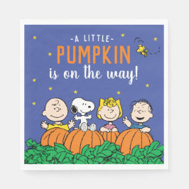 Charlie Brown och Gang Pumpkin Baby Shower Pappersservett