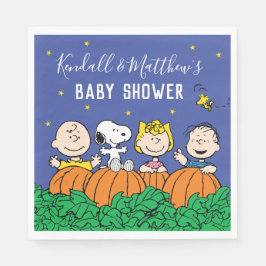 Charlie Brown och Gang Pumpkin Baby Shower Pappersservett