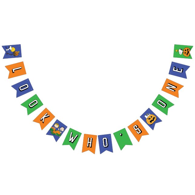 Charlie Brown och Gang Pumpkin First Birthday Vimplar (Alla)