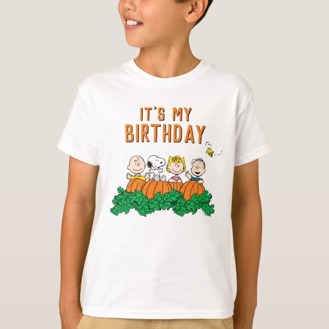 Charlie Brown och Gang Pumpkin T Shirt (Framsida)