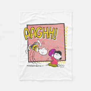 Charlie Brown och Lucy Football Tecknad Graphic Fleecefilt