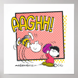 Charlie Brown och Lucy Football Tecknad Graphic Poster