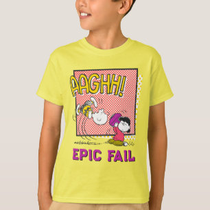 Charlie Brown och Lucy Football Tecknad Graphic T Shirt