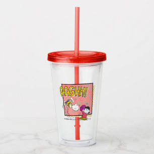 Charlie Brown och Lucy Football Tecknad Graphic Take Away Mugg