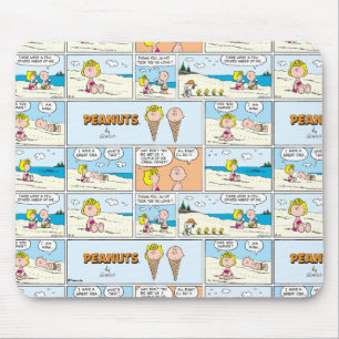 Charlie Brown och Sally Ice Cream vid stranden Musmatta