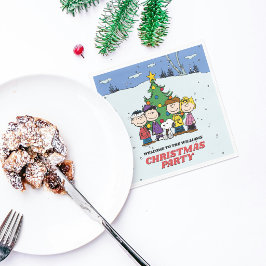 Charlie Brown och Vänner Julfest Pappersservett