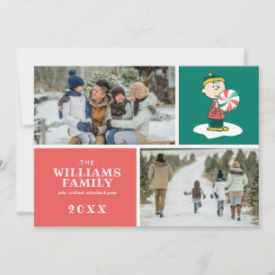 Charlie Brown Pepparmyntkonfekt Julkort