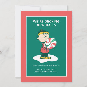 Charlie Brown Peppermintgodis Julkort