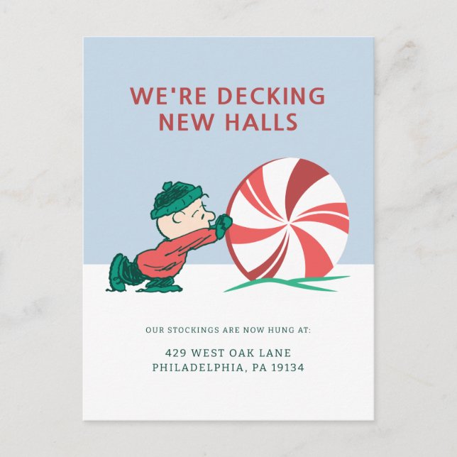 Charlie Brown | Rullar in i höstlovet Helg Vykort (Framsida)