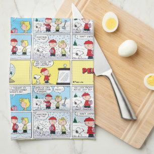 Charlie Brown Snö Globe Kökshandduk