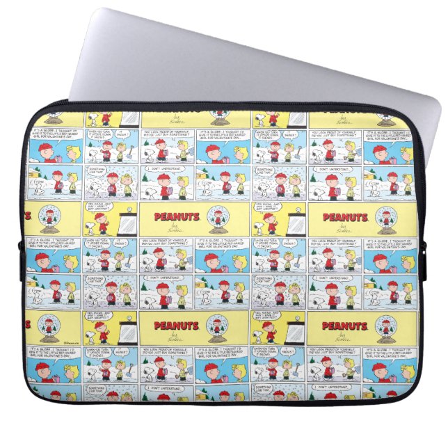 Charlie Brown | Snö Globe Laptop Fodral (Framsidan)