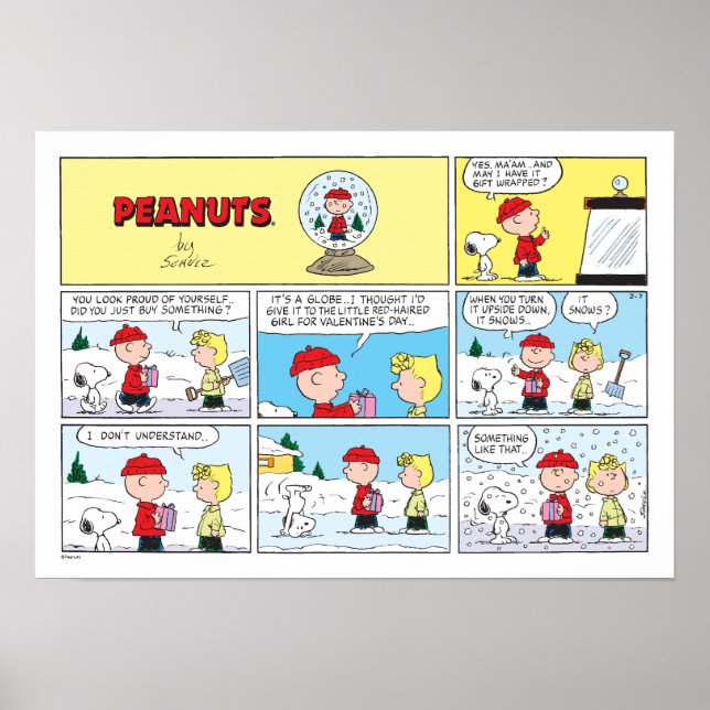 Charlie Brown | Snö Globe Poster (Framsidan)