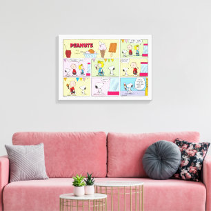 Charlie Brown, Snoopy och Sally Ice Cream Canvastryck