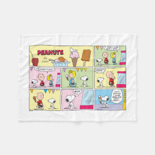 Charlie Brown, Snoopy och Sally Ice Cream Fleecefilt