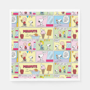 Charlie Brown, Snoopy och Sally Ice Cream Pappersservett