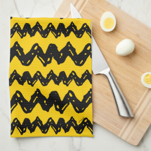 Charlie Brown Zig Zag Mönster Kökshandduk