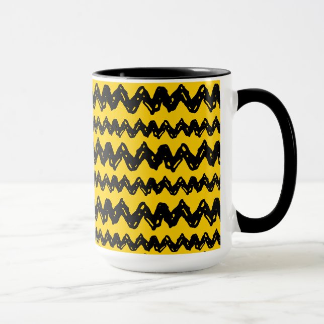 Charlie Brown Zig Zag Mönster Mugg (Höger)