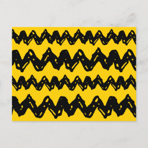 Charlie Brown Zig Zag Mönster Vykort