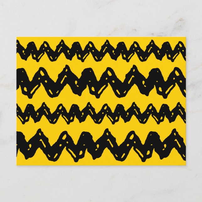 Charlie Brown Zig Zag Mönster Vykort (Framsida)
