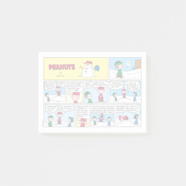 Charlie Browns baskiska minnen Post-it Block (Framsida)
