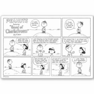 Charlie Browns minnen på Pitchers klocka Klistermärken