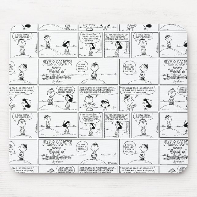 Charlie Browns minnen på Pitchers klocka Musmatta (Framsidan)