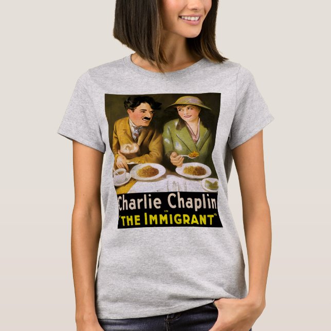 Charlie Chaplin/Invandrare T-Shirt (Framsida)