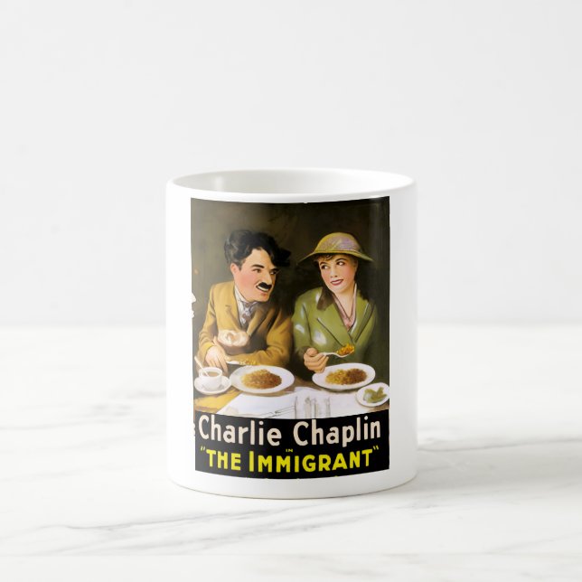 Charlie Chaplin/invandrarkaffe Mugg (Center)