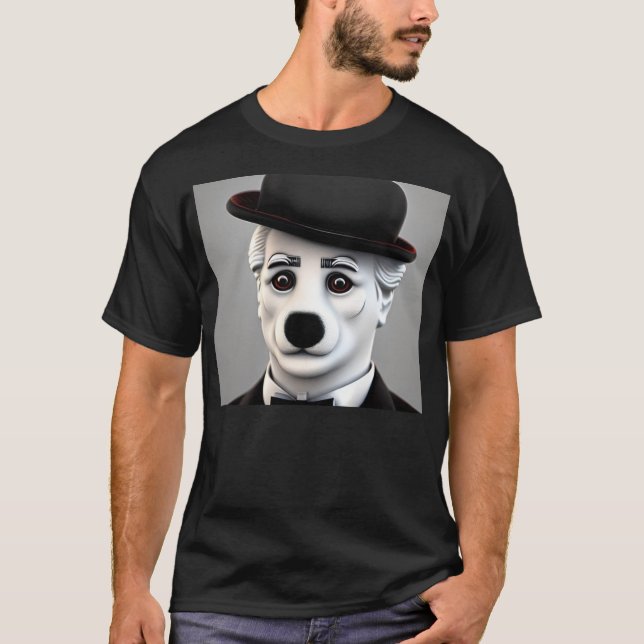 Charlie Chaplin puppy T Shirt (Framsida)