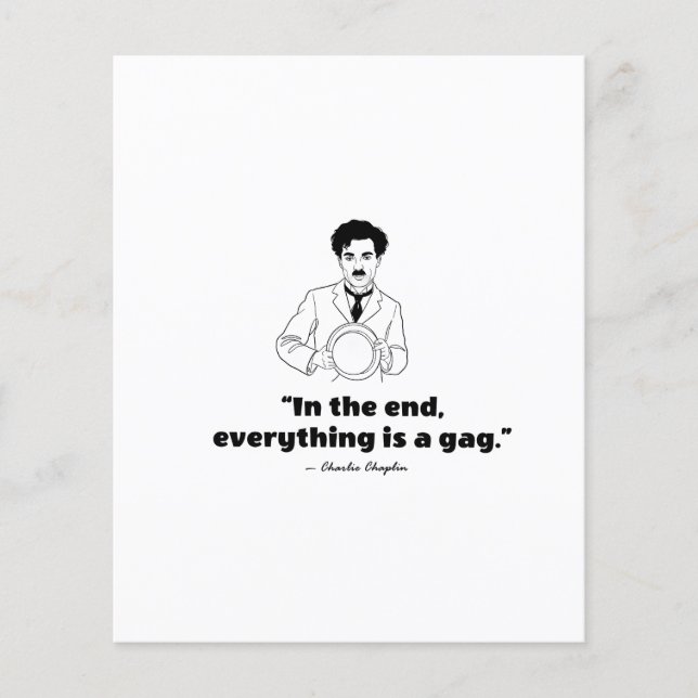 Charlie Chaplin Quote  Flygblad (Framsidan)
