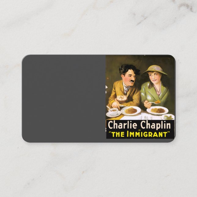 Charlie Chaplin/The Immigrant Business Card Visitkort (Framsida)